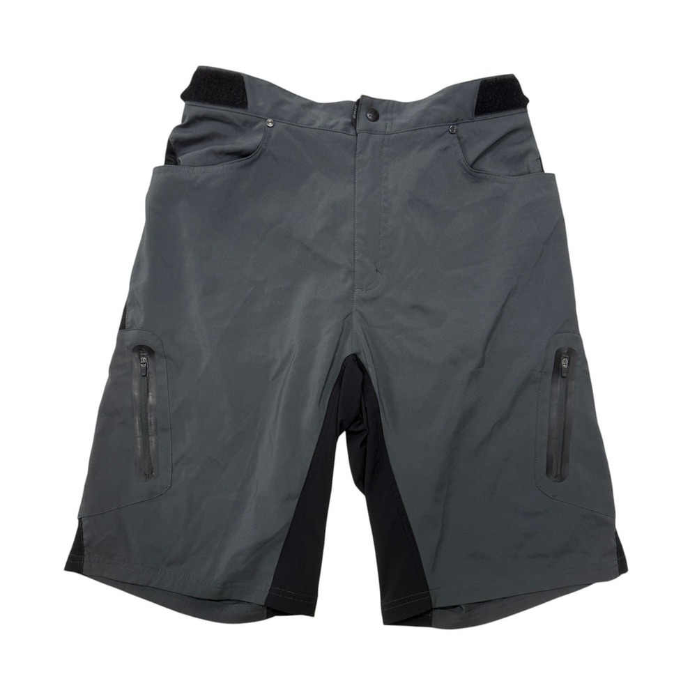 Zoic Mens Mountain Bike Shorts XL Grey Black Technical MTB Trail Cycling Shorts